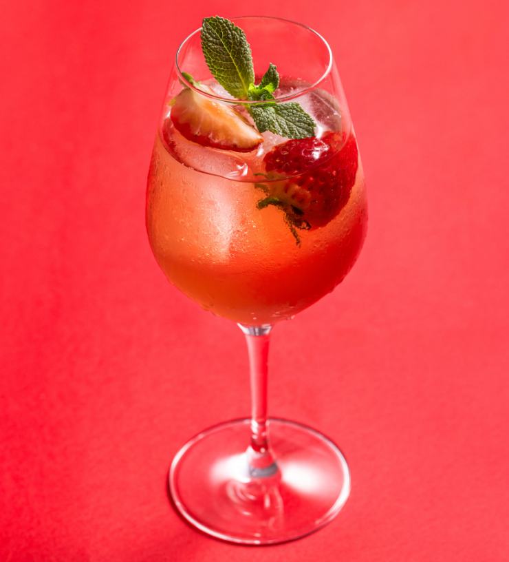 Spritz Fraise-Rhubarbe